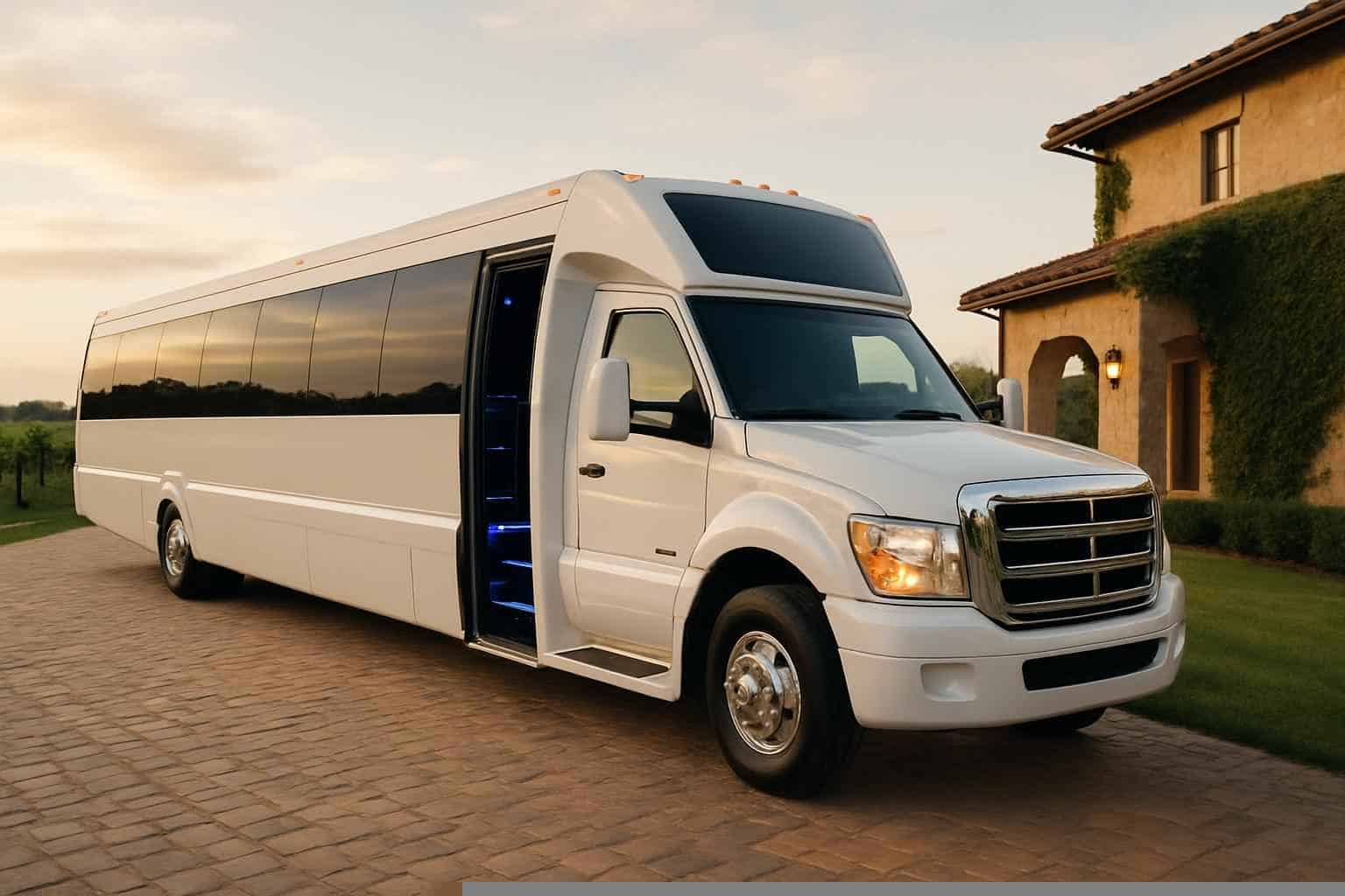 White Party Bus Rental Near Me Grapevine TX