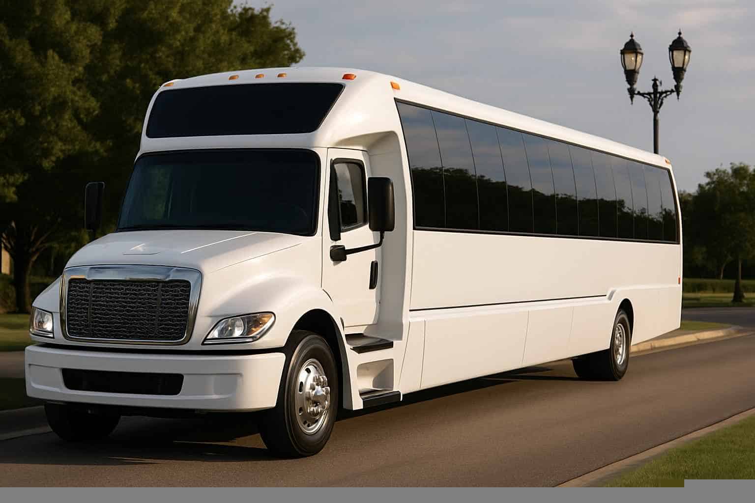 White Party Bus Rental Near Me Lewisville TX