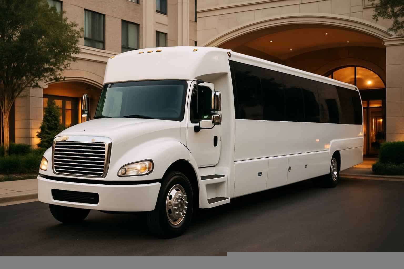 White Party Bus Rental Prices in Addison TX