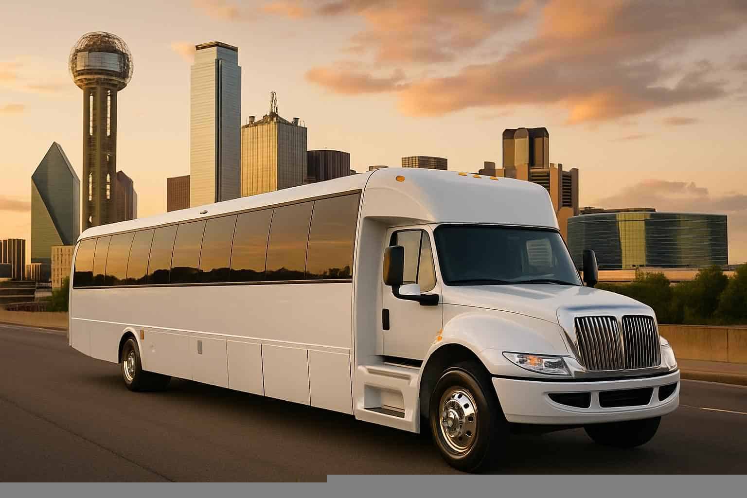 White Party Bus Rental Prices in Dallas TX