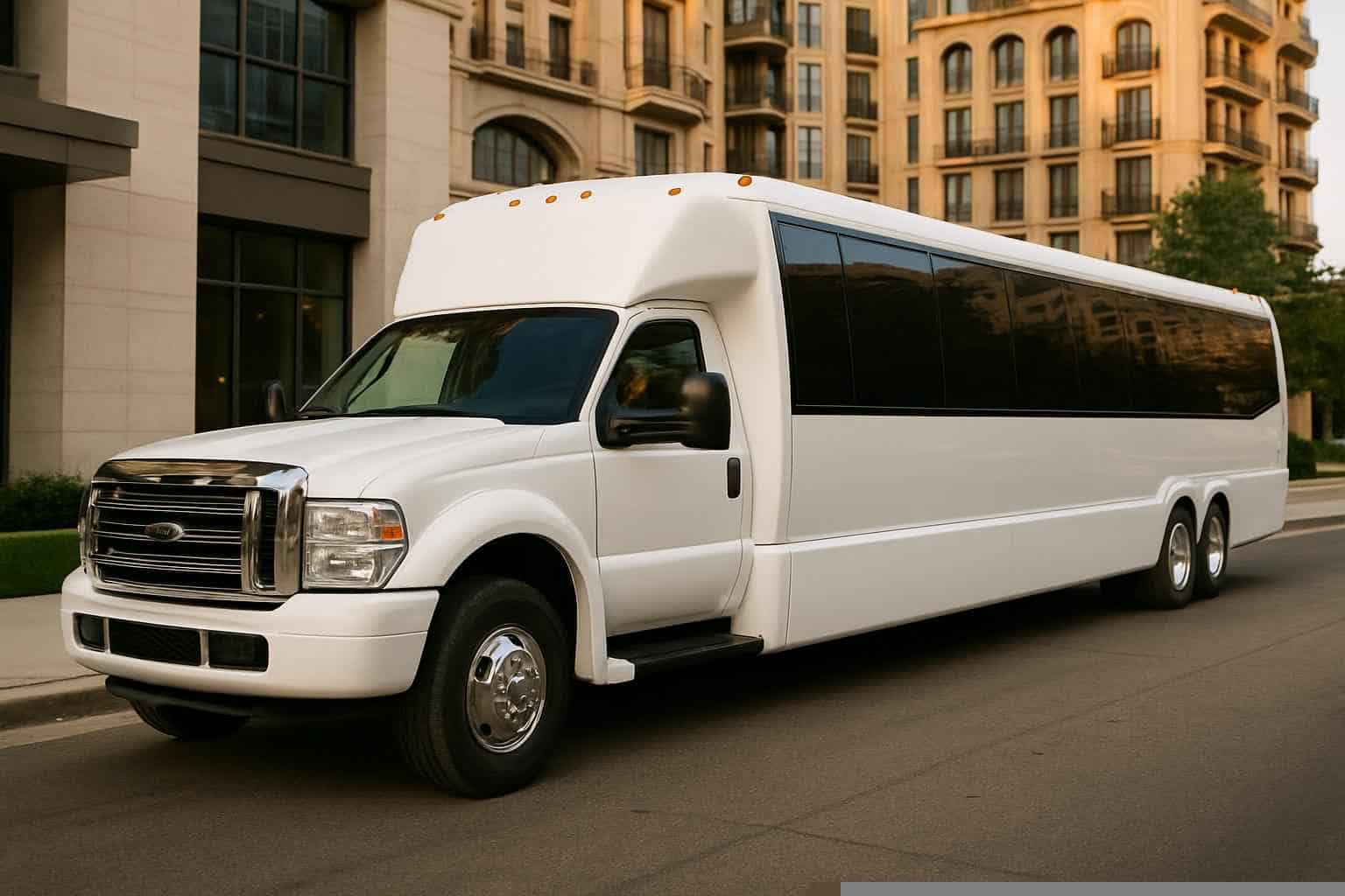 White Party Bus Rental Prices in Irving TX