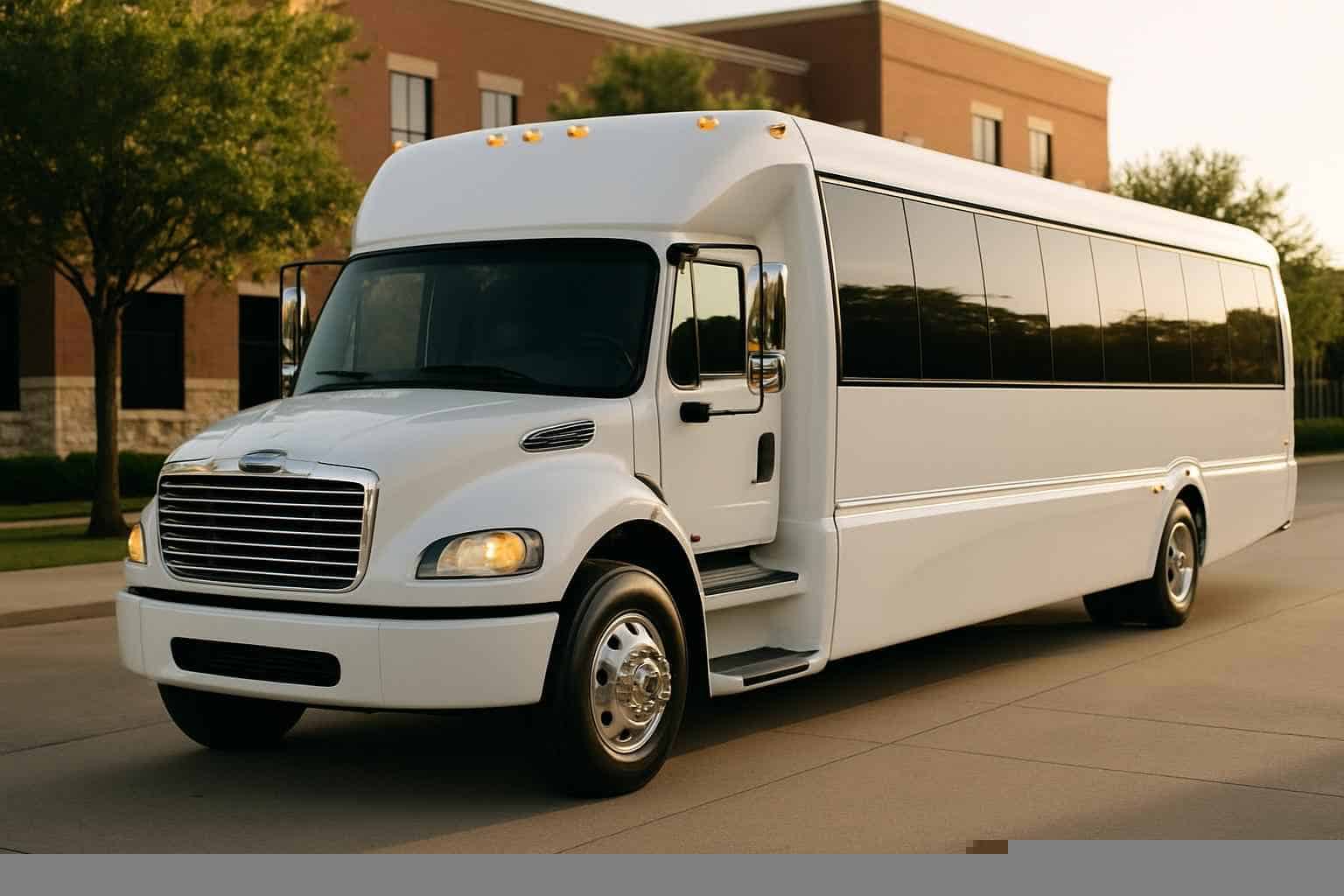 White Party Bus Rental Prices in Lewisville TX