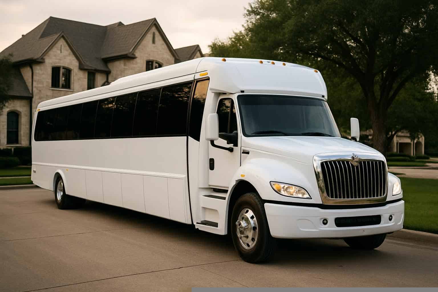 White Party Bus Rental Prices in The Colony TX