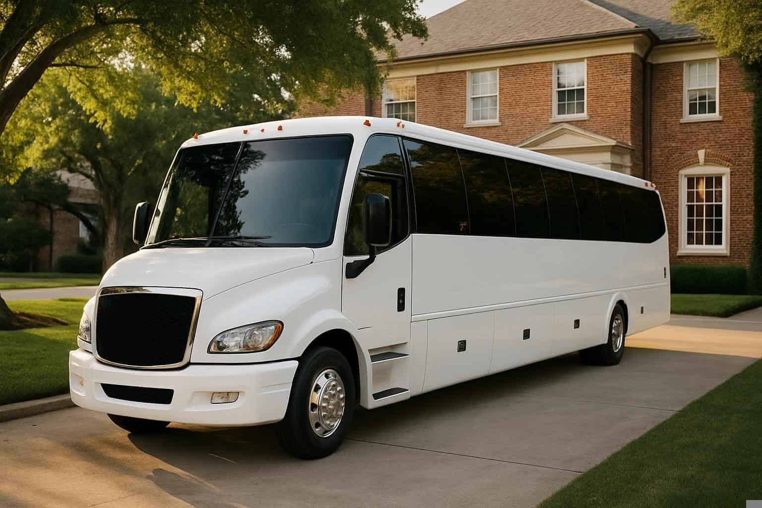 White Party Bus Rental Prices in University Park TX