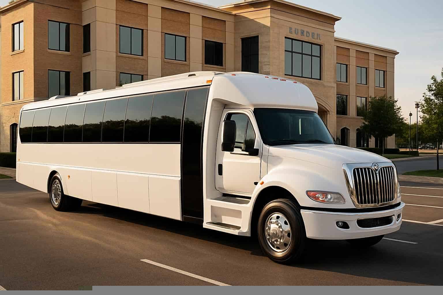 White Party Bus Rental Services in Addison Texas