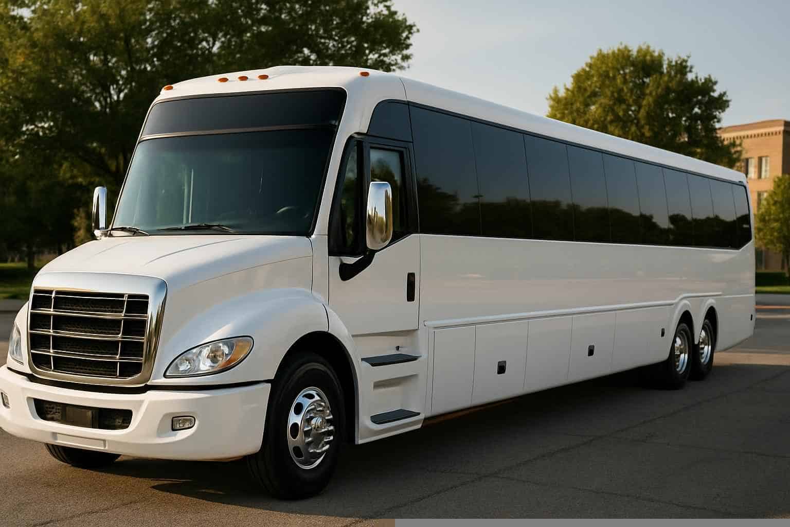 White Party Bus Rental Services in Farmers Branch Texas