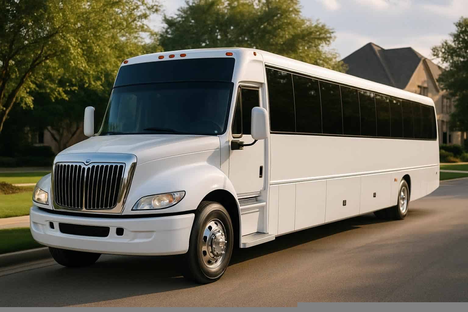 White Party Bus Rental Services in Flower Mound Texas