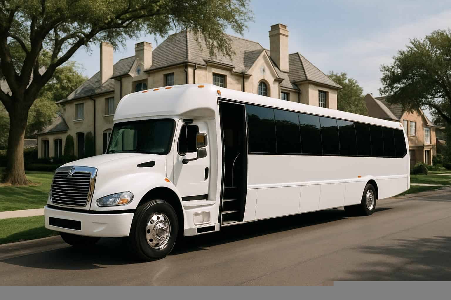 White Party Bus Rental Services in University Park Texas