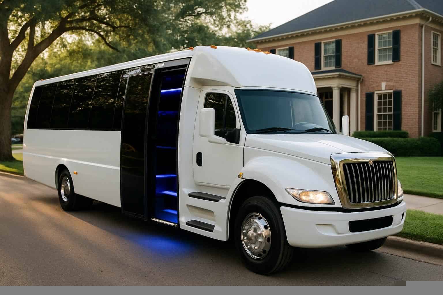 White Party Bus Rental University Park TX