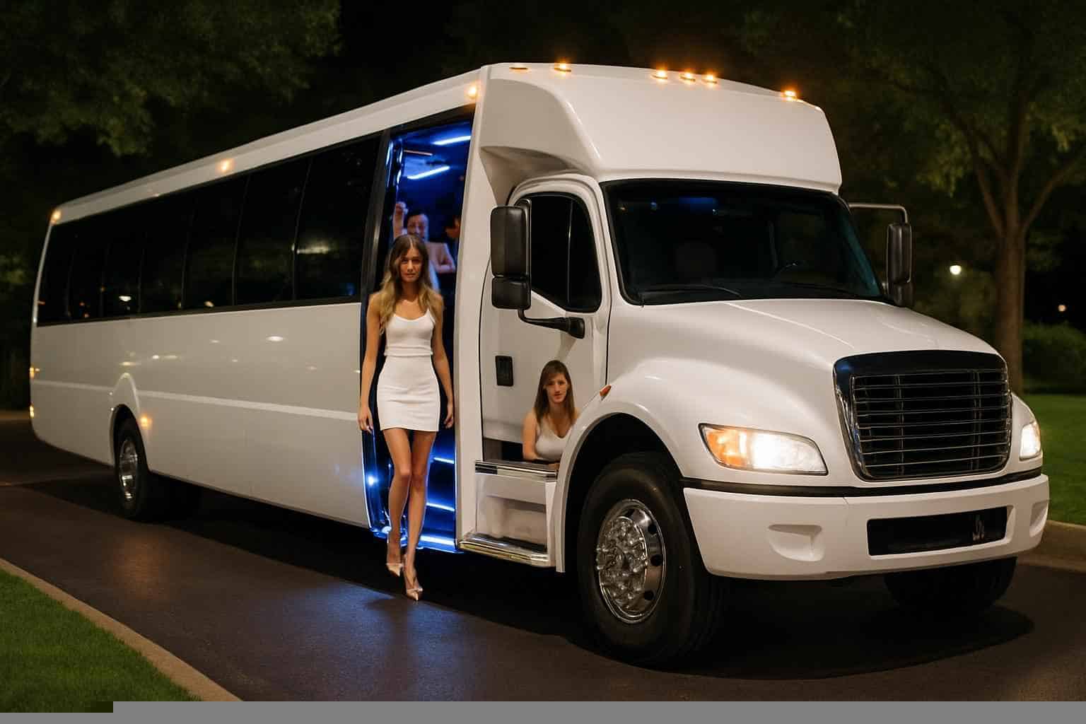 White Party Bus Service Flower Mound TX