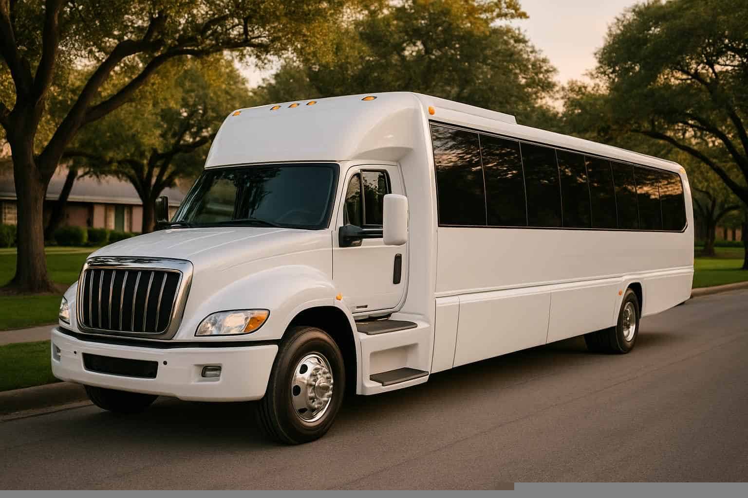 White Party Buses in Farmers Branch Texas