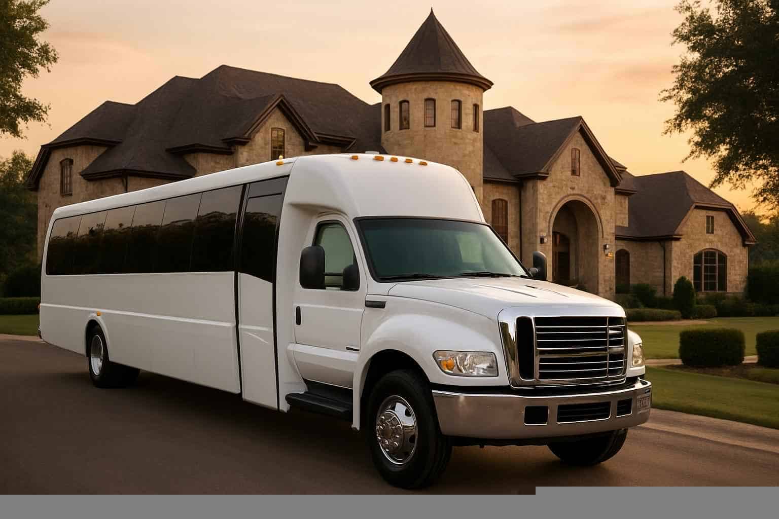 White Party Buses in Flower Mound Texas