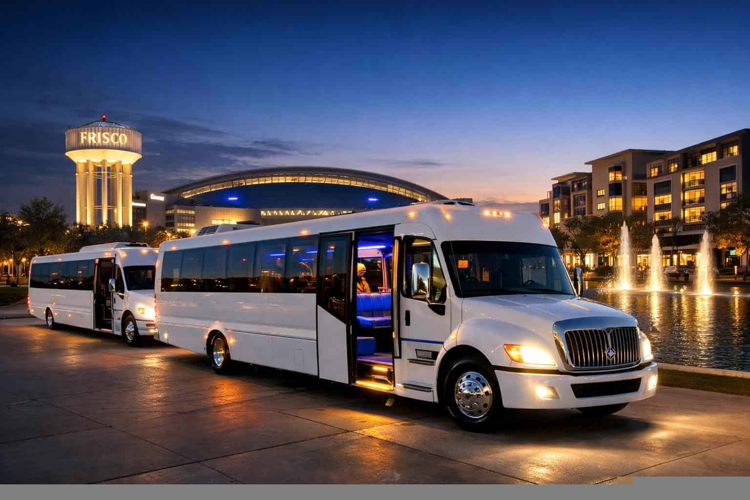 White Party Buses in Frisco Texas