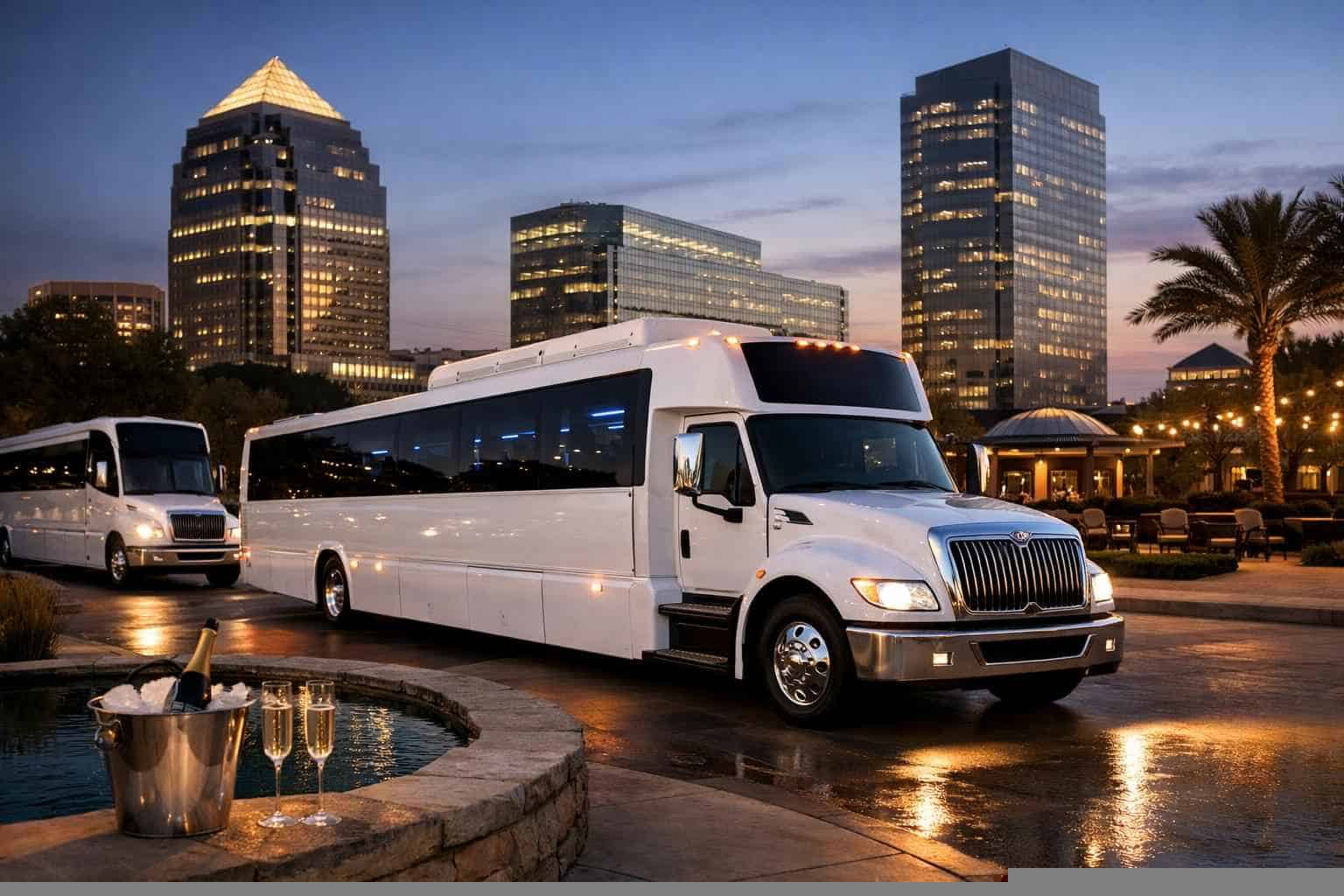 White Party Buses in Plano Texas