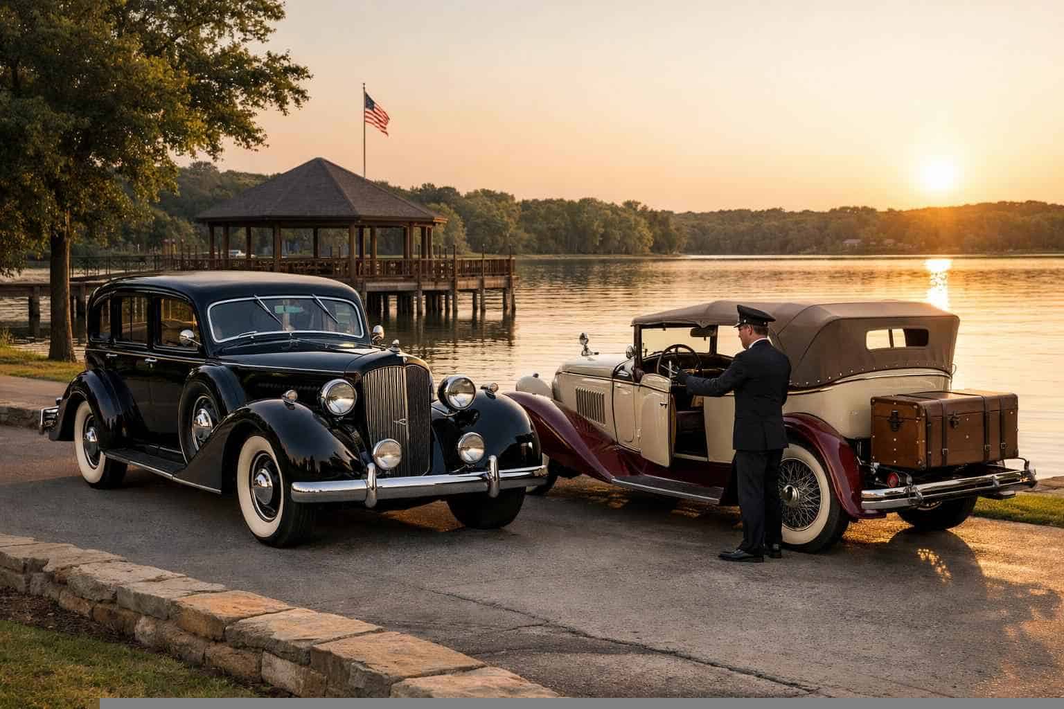 Antique Vehicles with Driver in Rowlett Texas