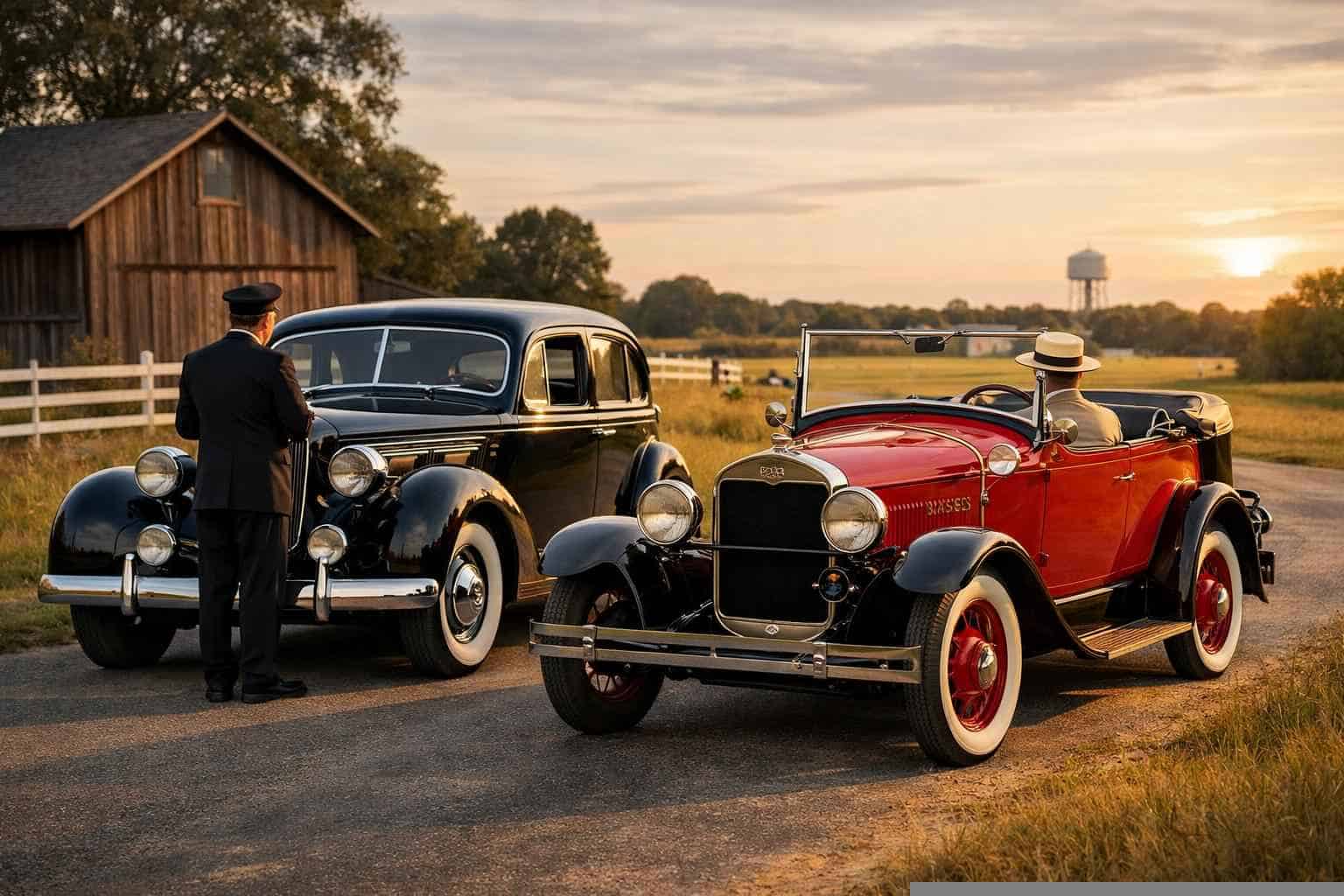 Antique Vehicles with Driver in Sachse Texas