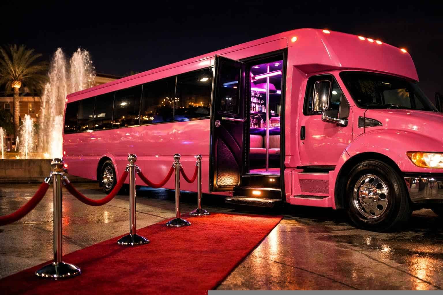 Balch Springs Texas Pink Party Bus Rental