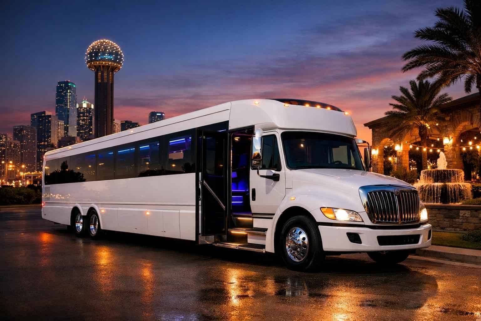Balch Springs Texas White Party Bus Rental