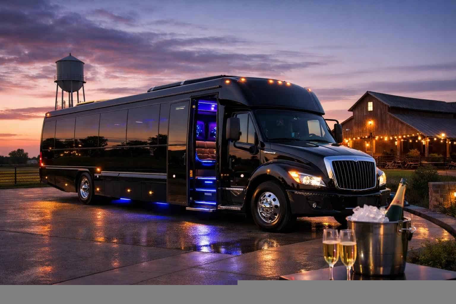 Best Black Party Bus Rental in Celina Texas