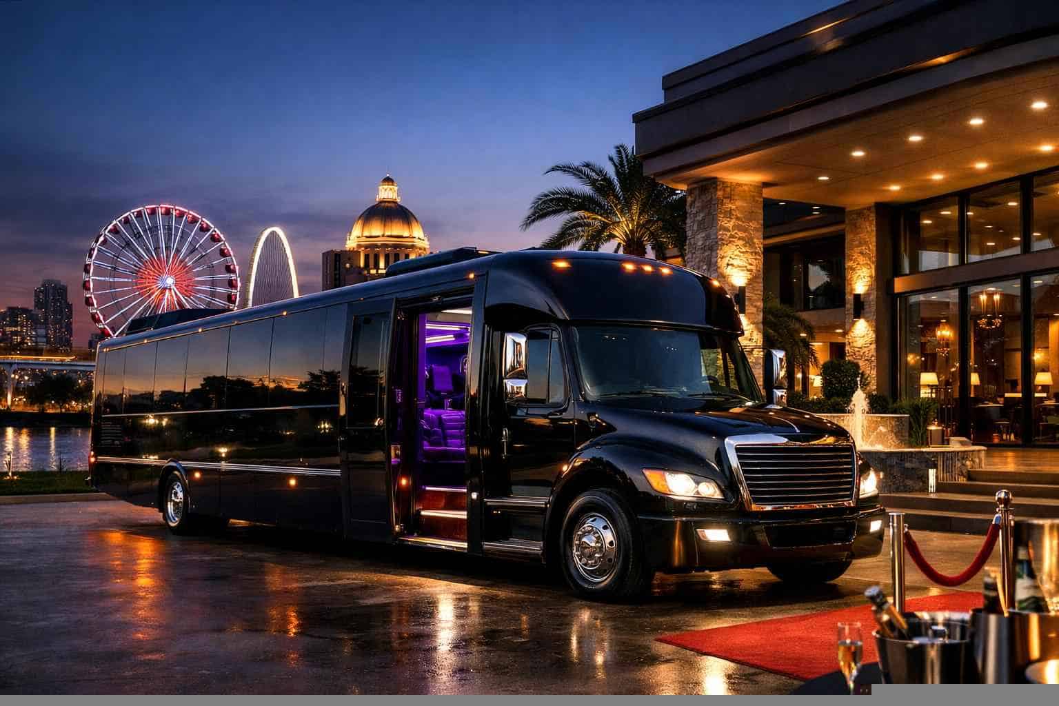 Best Black Party Bus Rental in Garland Texas