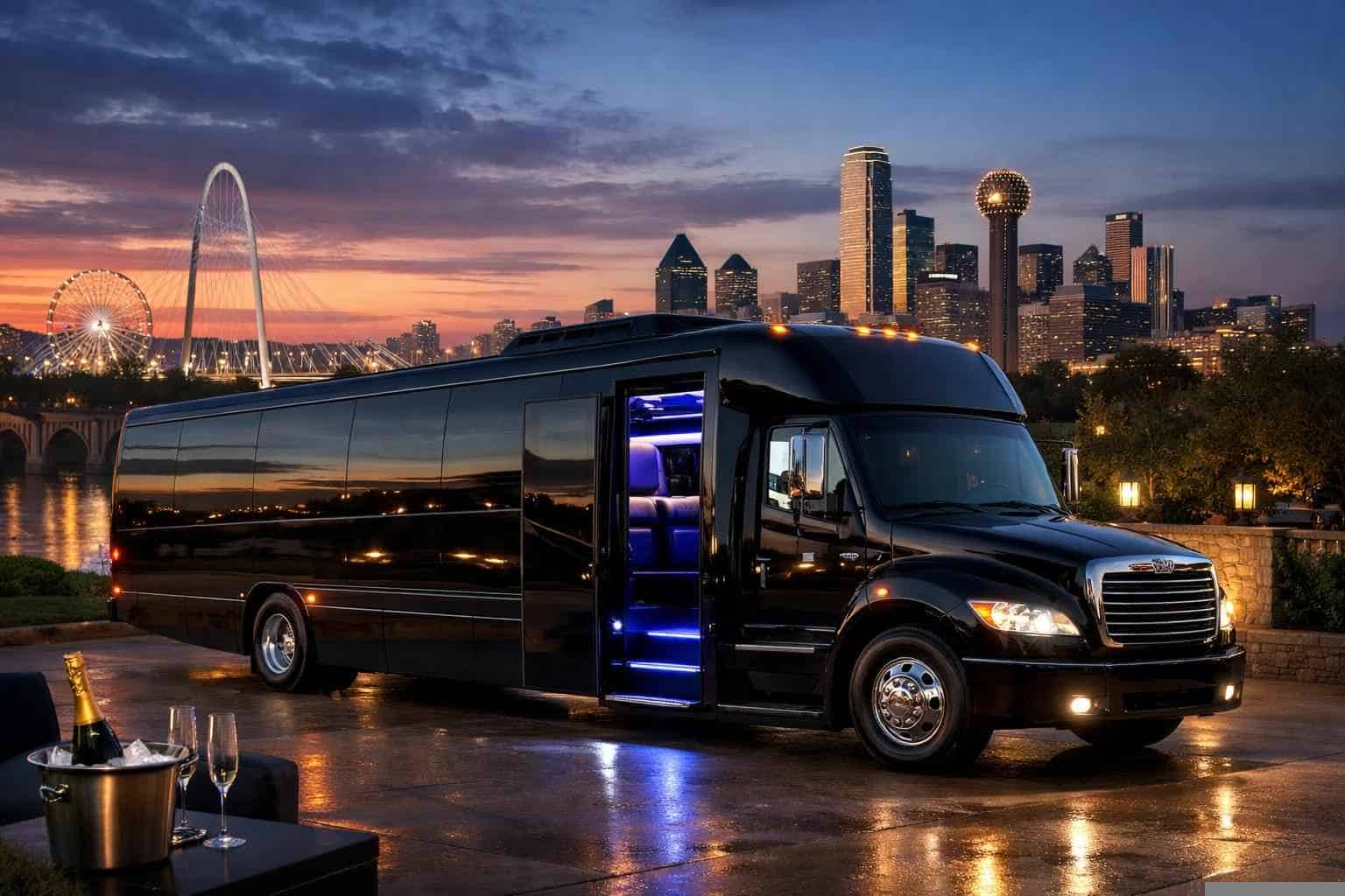 Best Black Party Bus Rental in Grand Prairie Texas