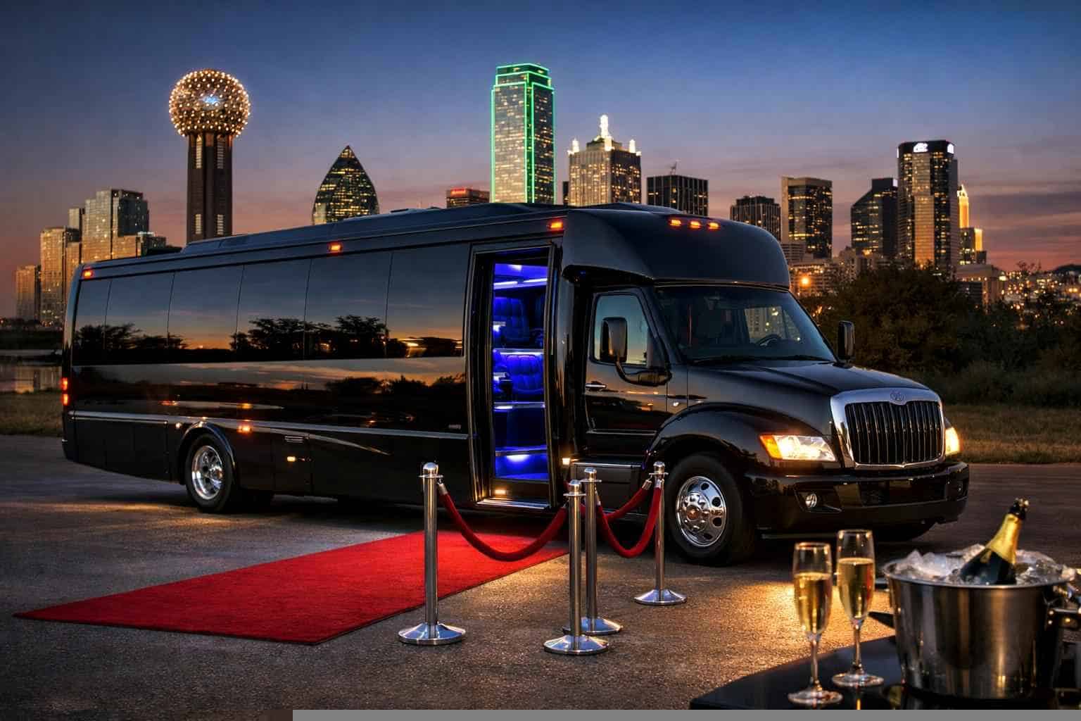 Best Black Party Bus Rental in Lancaster Texas