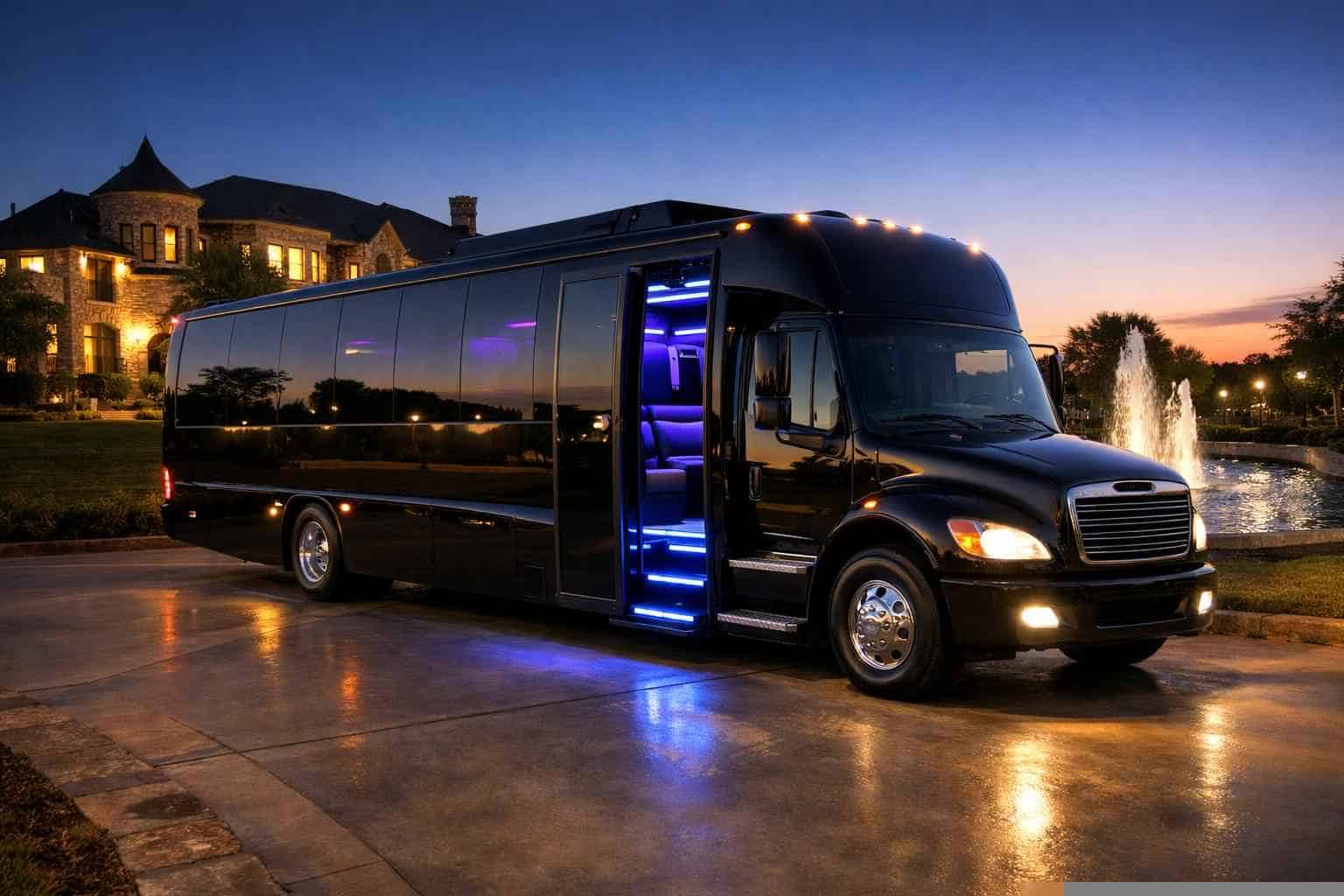 Best Black Party Bus Rental in Prosper Texas