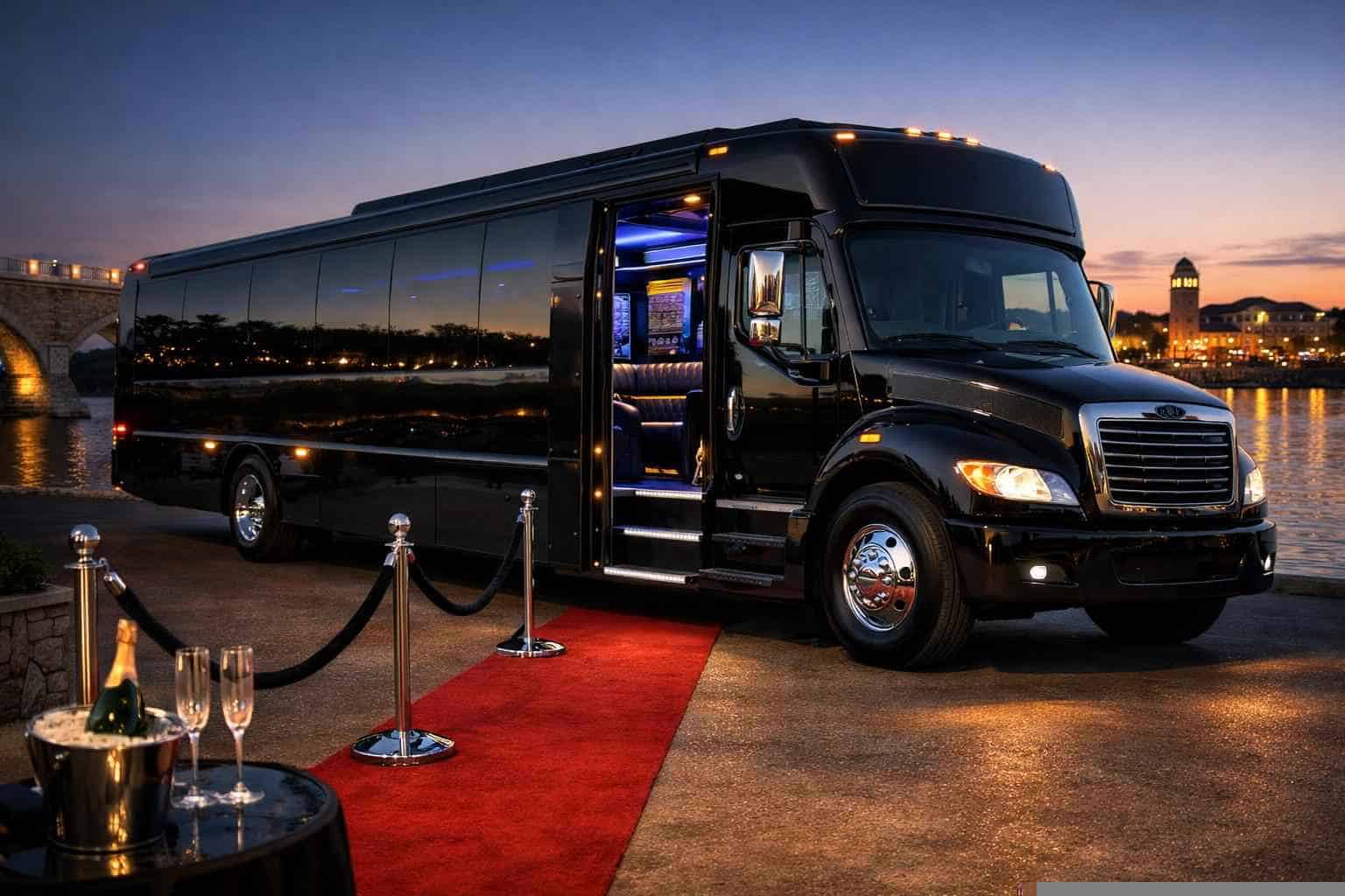 Best Black Party Bus Rental in Rockwall Texas