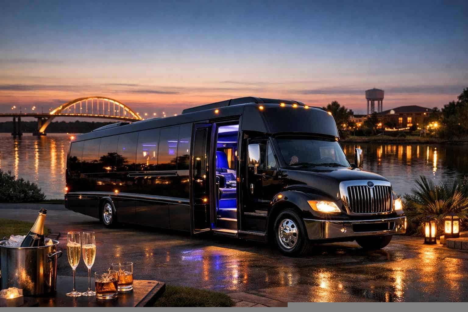 Best Black Party Bus Rental in Rowlett Texas