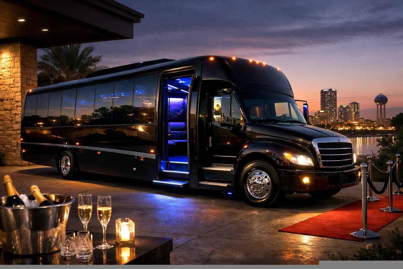 Best Black Party Bus Rental in Sachse Texas