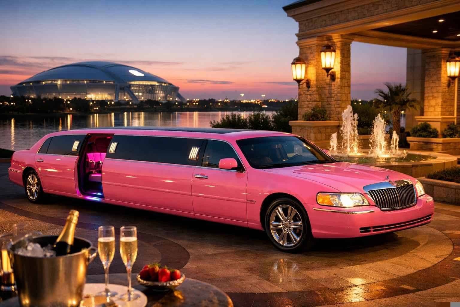 Best Pink Limo Rental in Grand Prairie Texas