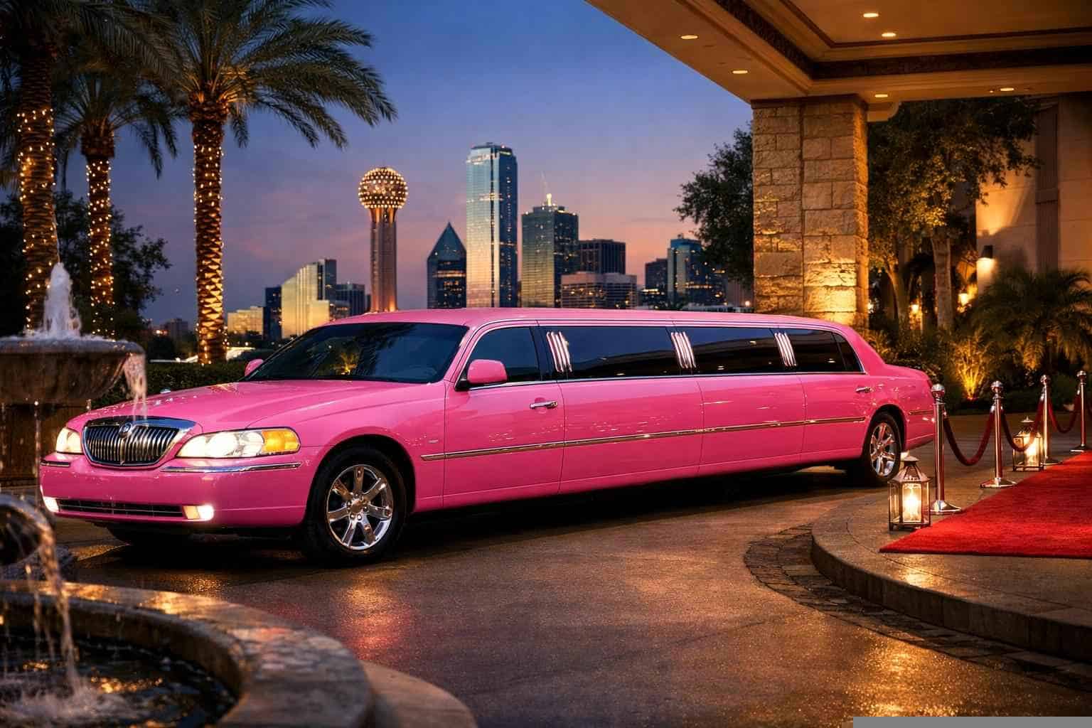 Best Pink Limo Rental in Lancaster Texas