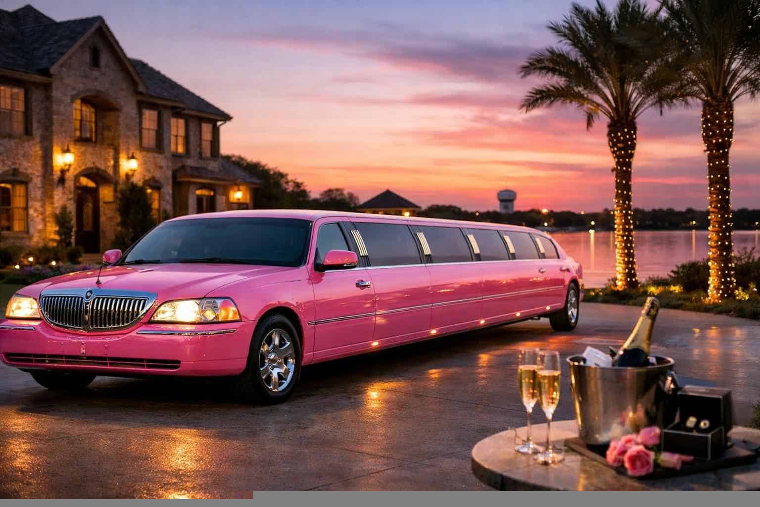 Best Pink Limo Rental in Wylie Texas