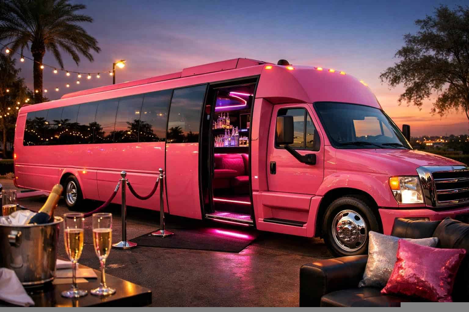 Best Pink Party Bus Rental in Balch Springs Texas