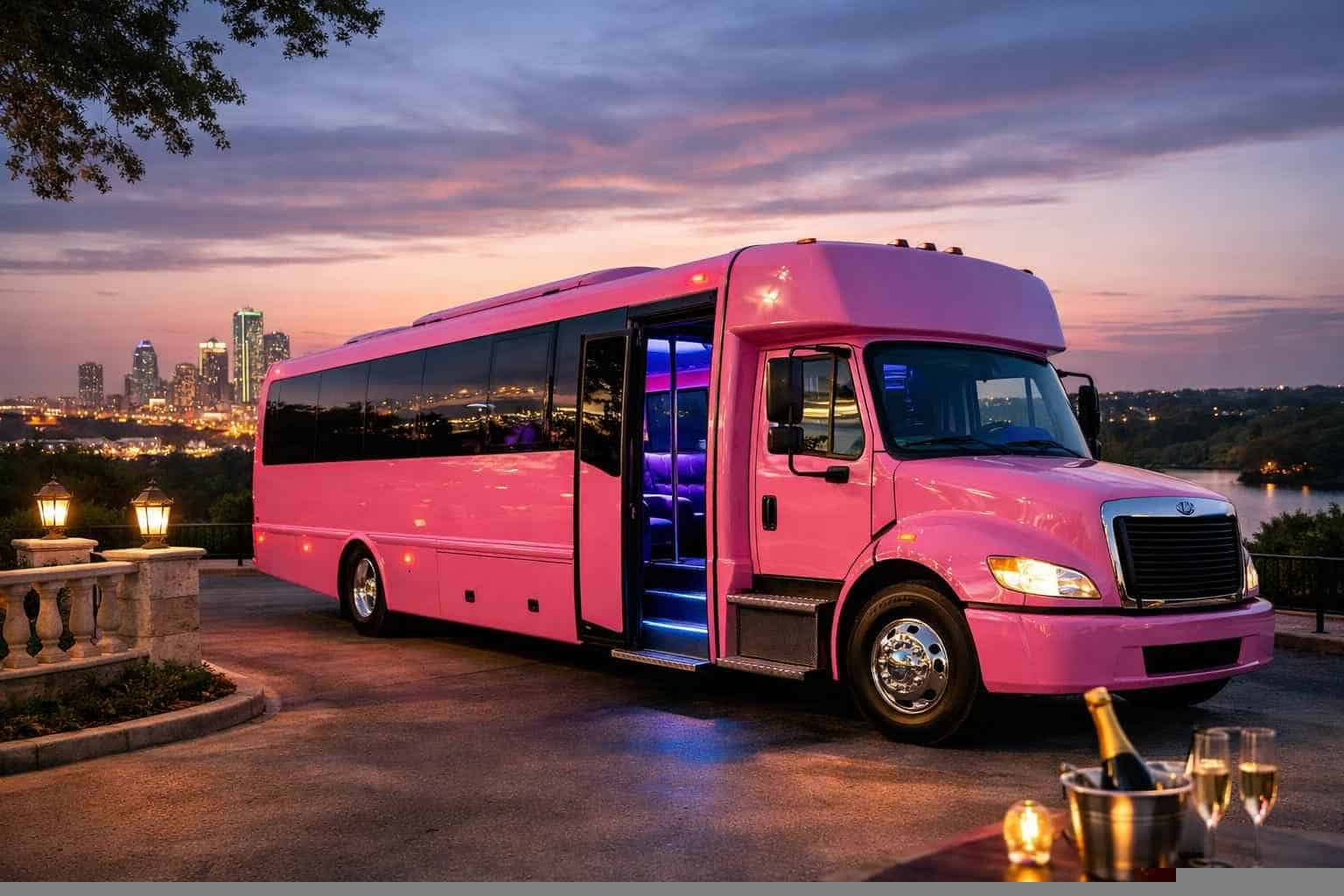 Best Pink Party Bus Rental in Cedar Hill Texas