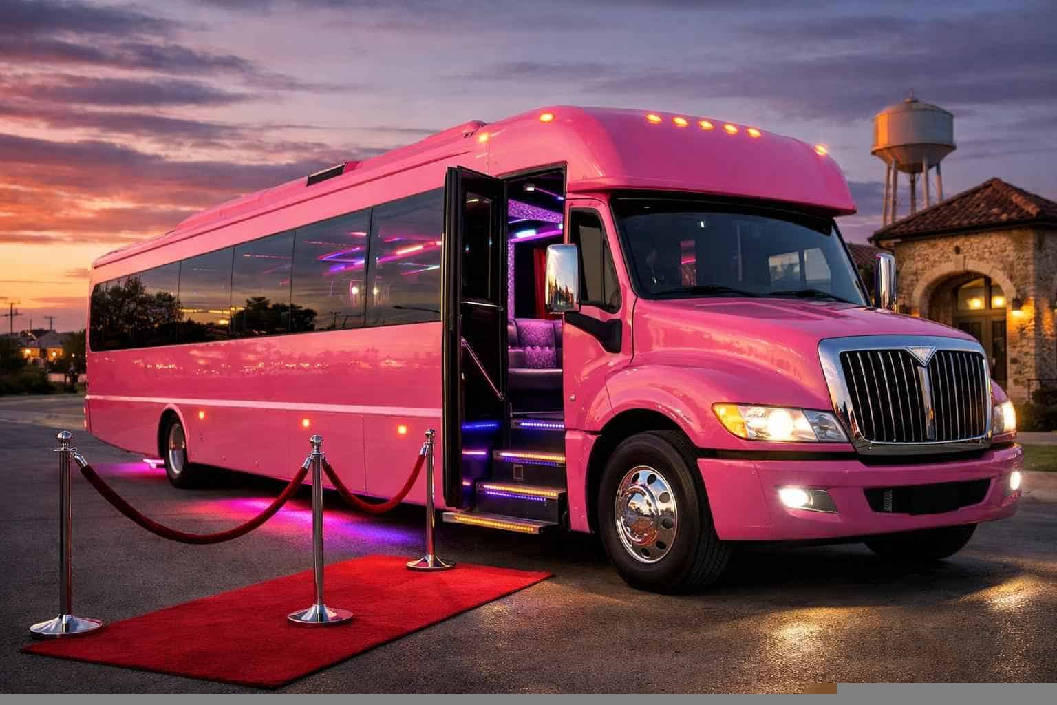 Best Pink Party Bus Rental in DeSoto Texas