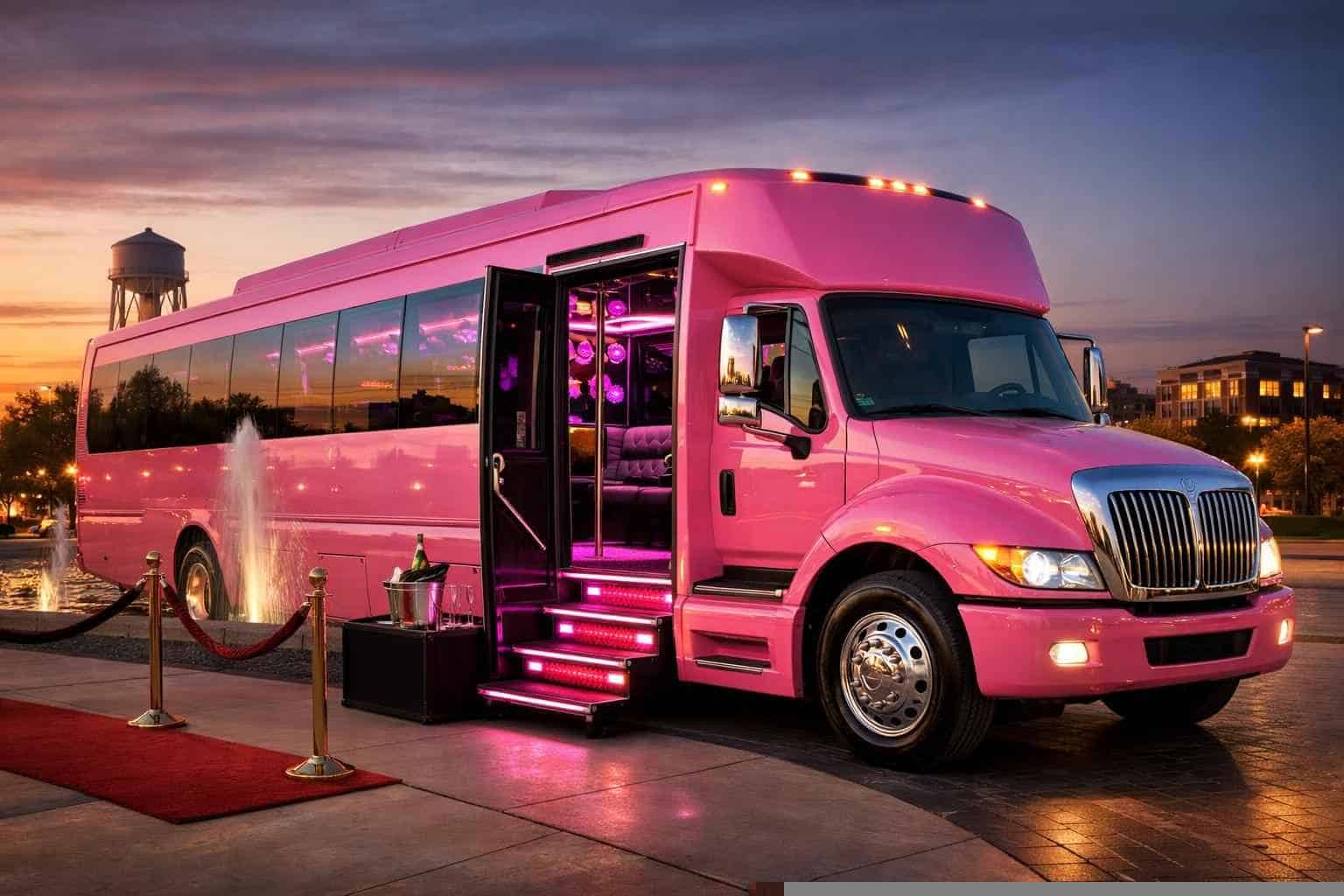 Best Pink Party Bus Rental in Duncanville Texas