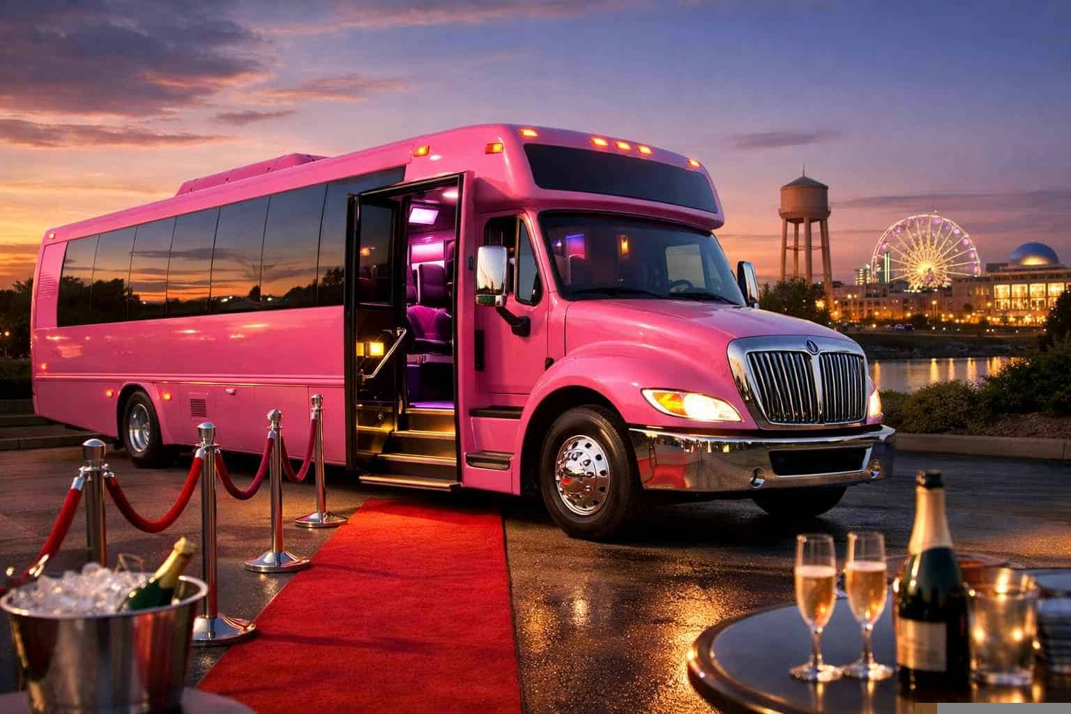 Best Pink Party Bus Rental in Grand Prairie Texas