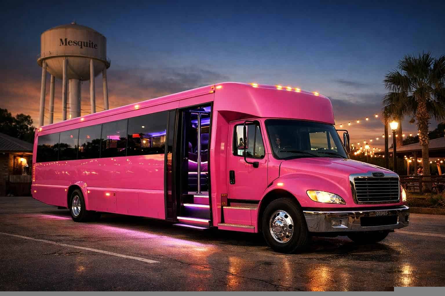 Best Pink Party Bus Rental in Mesquite Texas