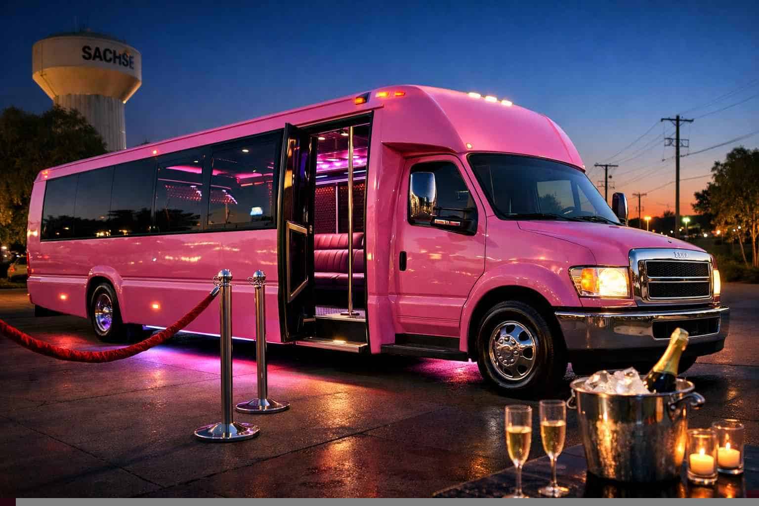 Best Pink Party Bus Rental in Sachse Texas