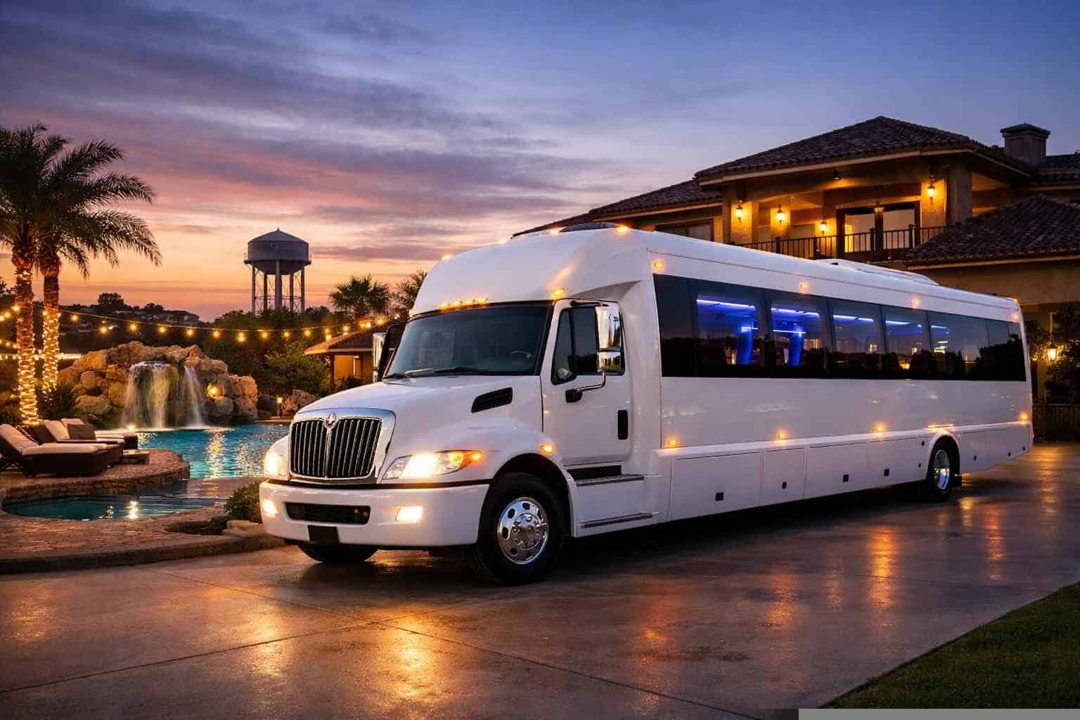 Best White Party Bus Rental In Balch Springs Texas
