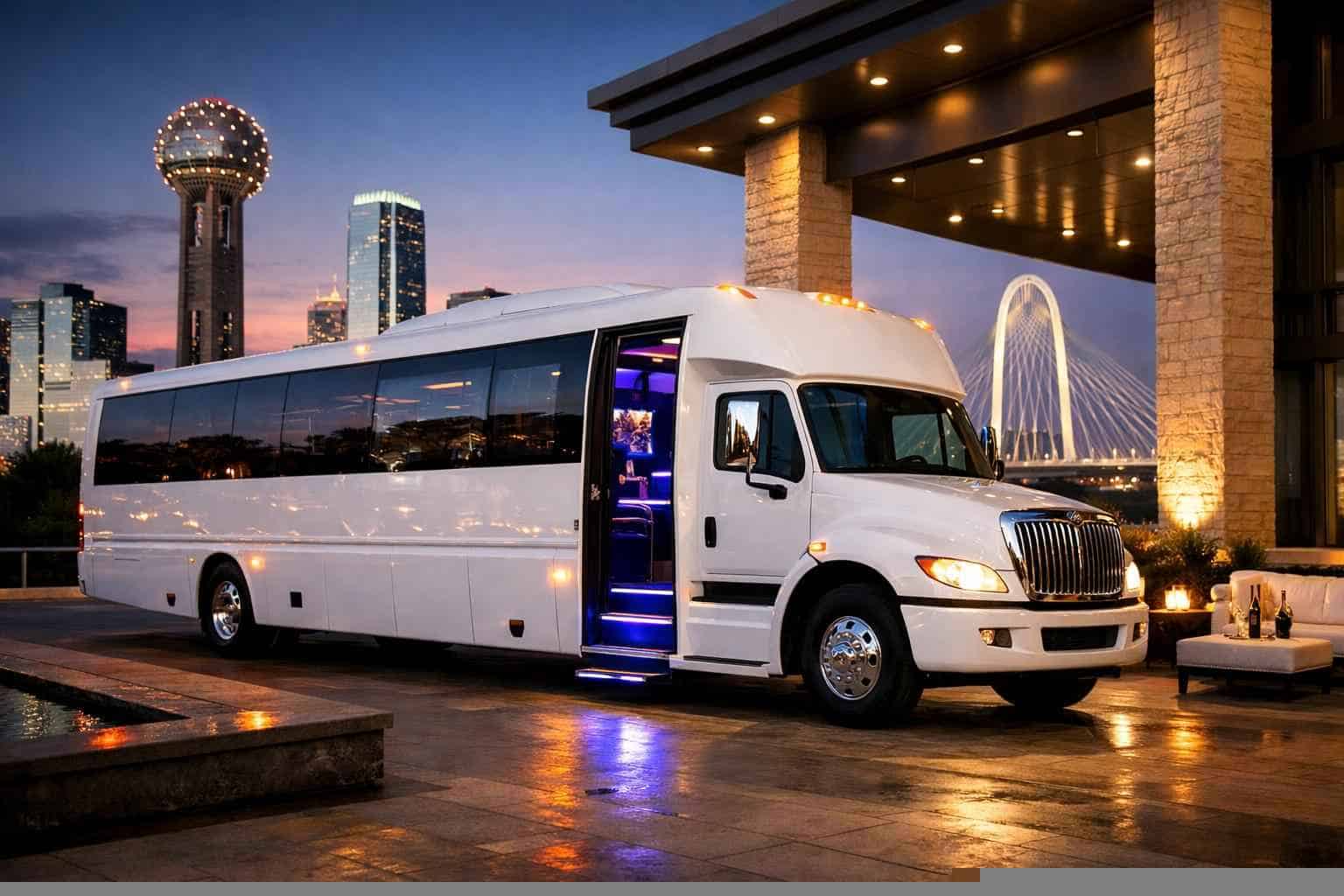Best White Party Bus Rental in Garland Texas