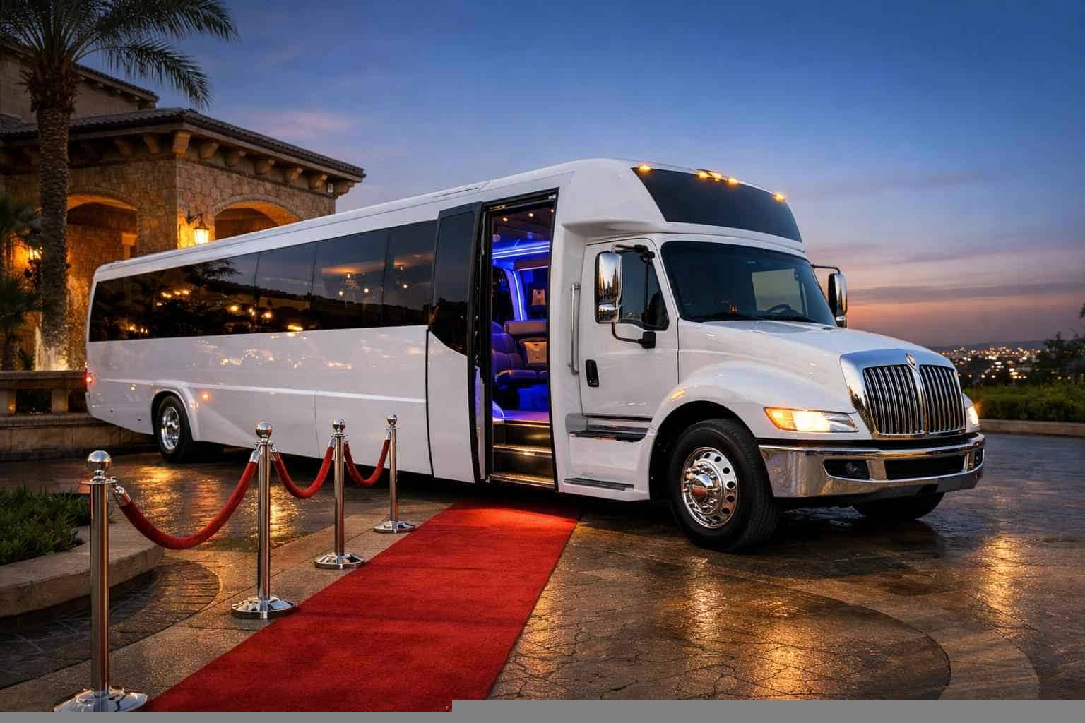 Best White Party Bus Rental in Mesquite Texas
