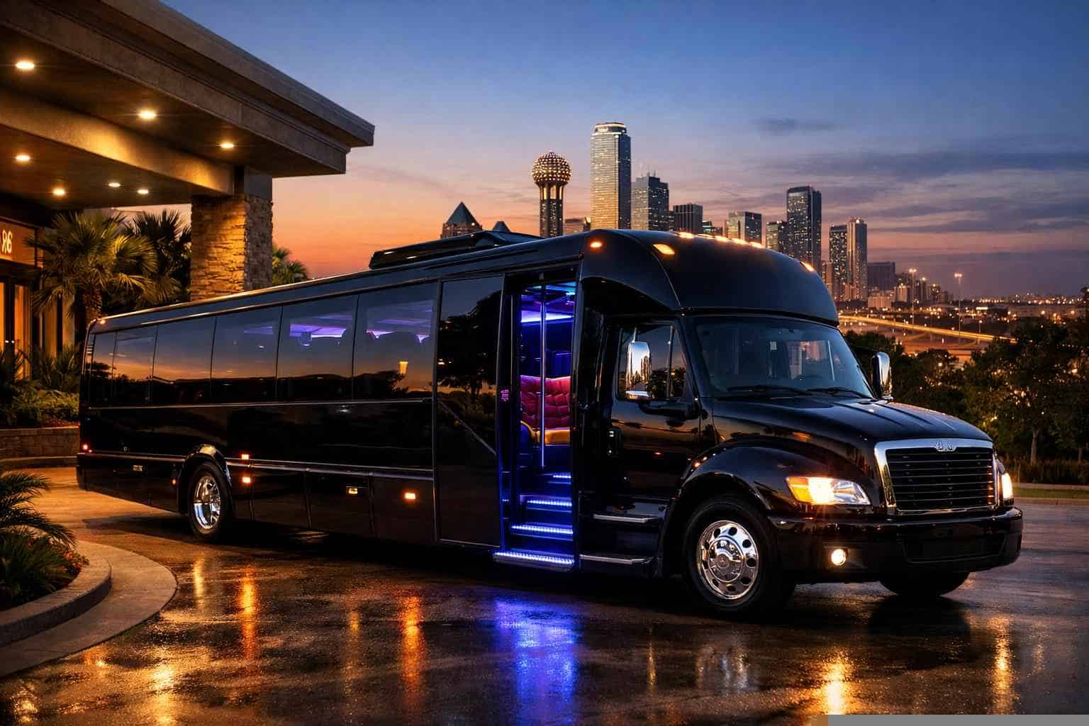 Black Party Bus Rental DeSoto TX