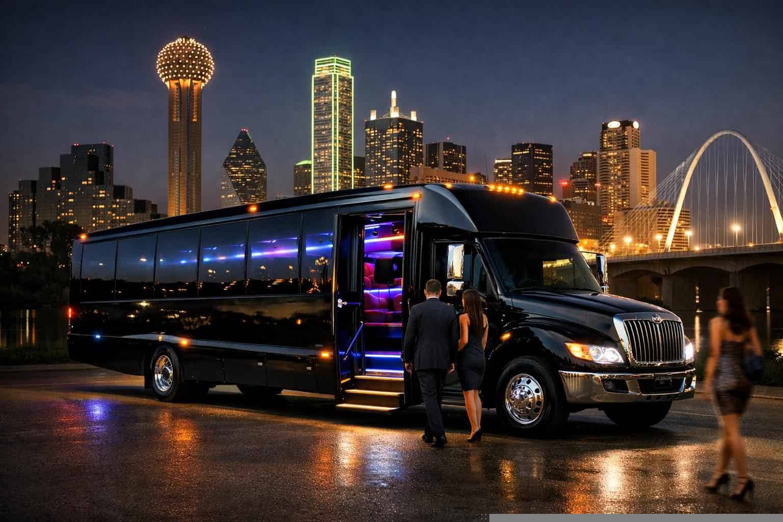 Black Party Bus Rental Garland TX