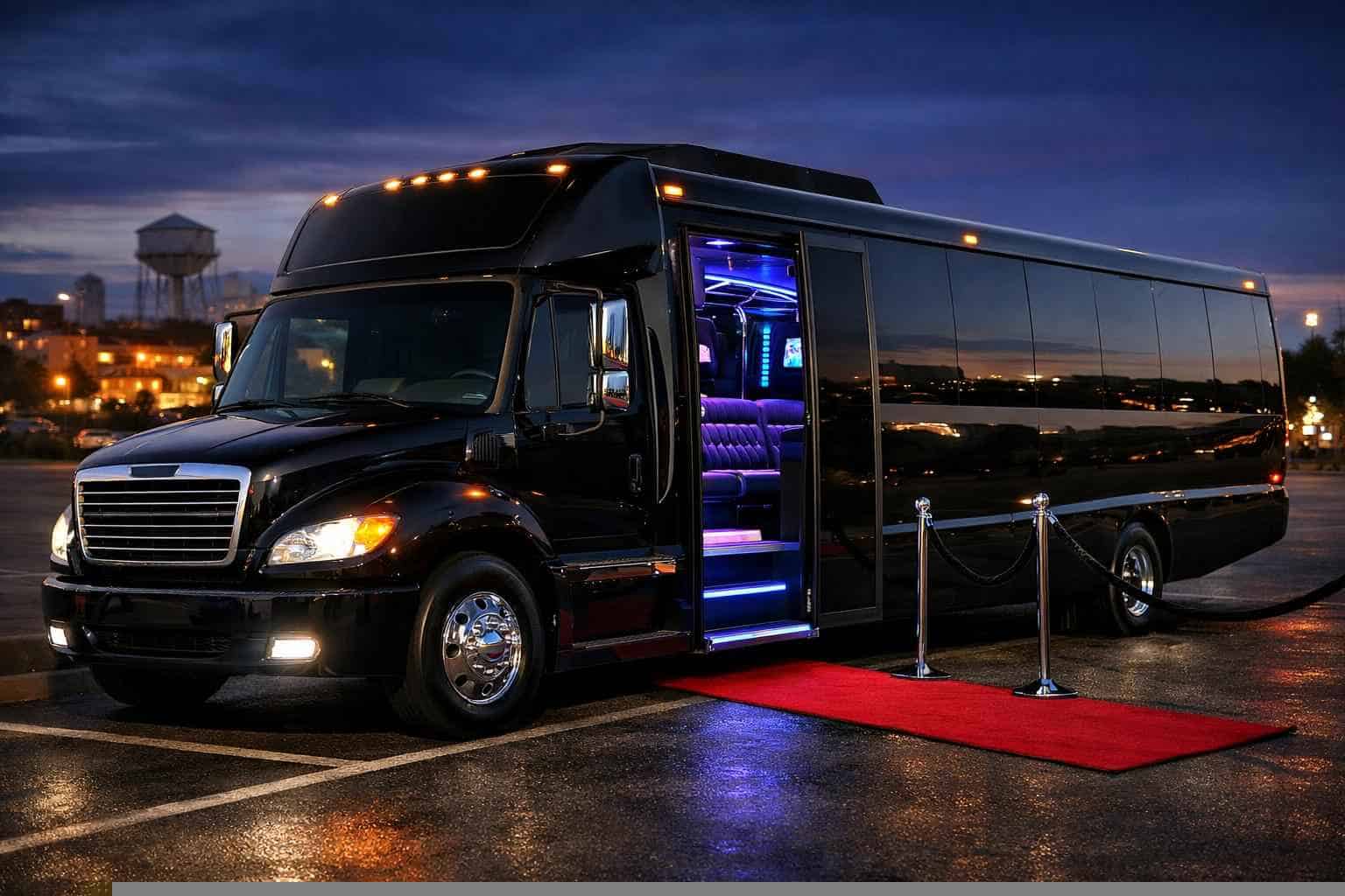 Black Party Bus Rental Lancaster TX