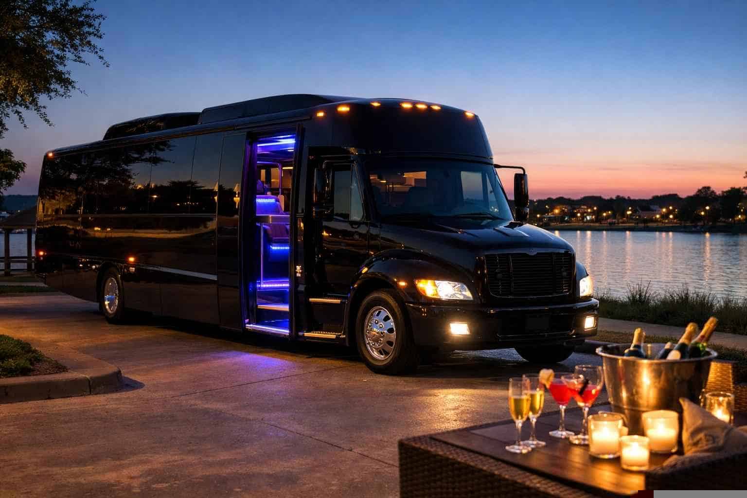 Black Party Bus Rental Little Elm TX