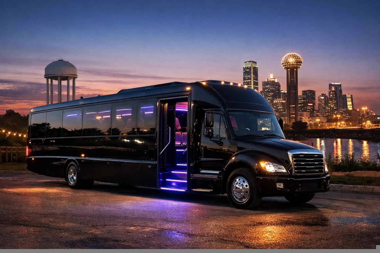 Black Party Bus Rental Near Me Balch Springs TX