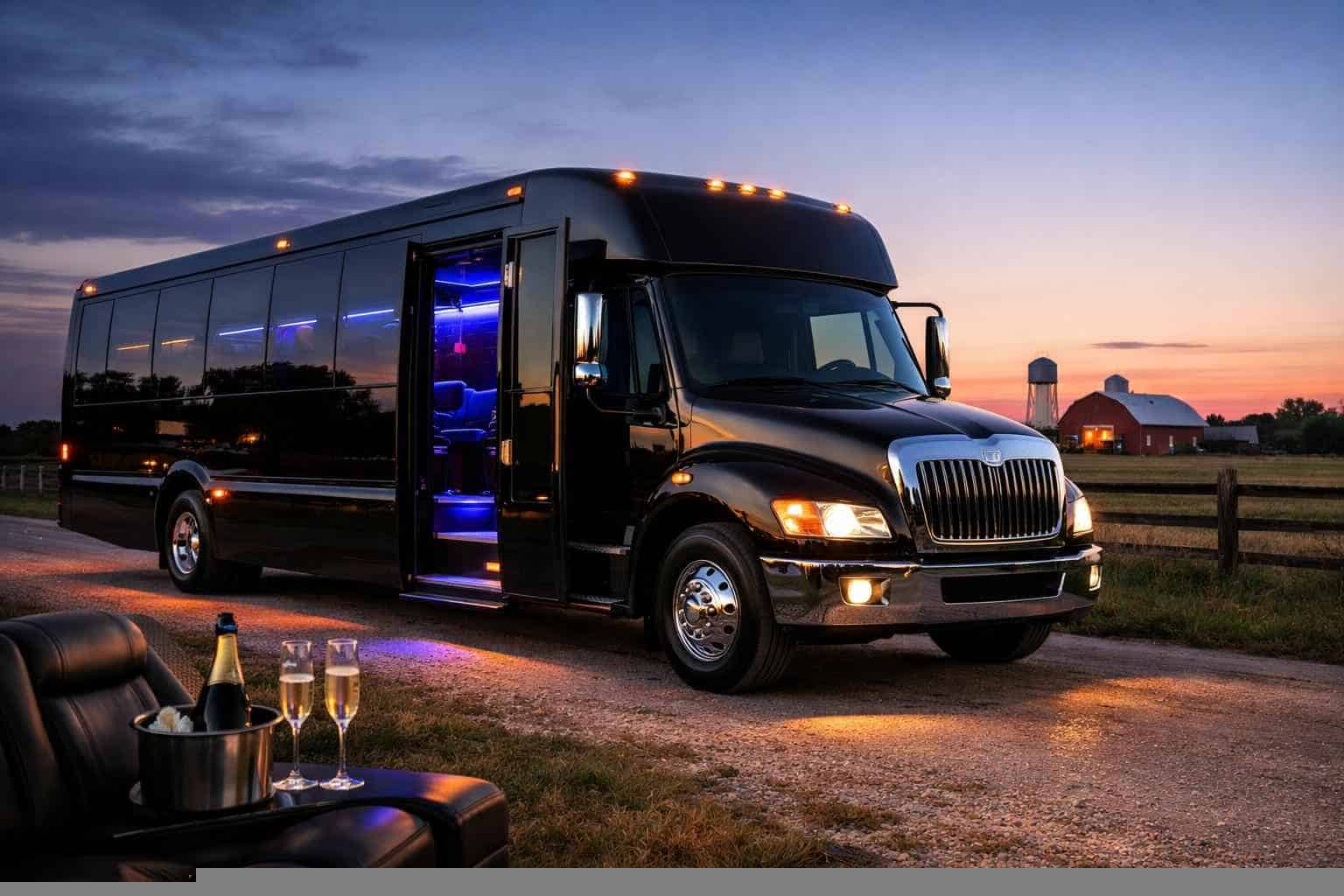 Black Party Bus Rental Near Me Celina TX