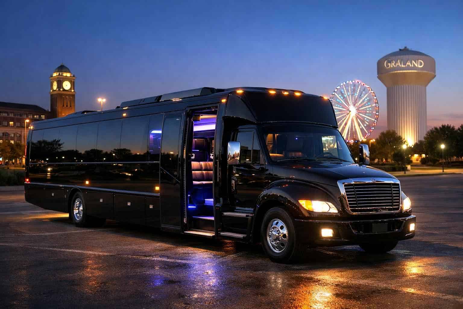 Black Party Bus Rental Near Me Garland TX